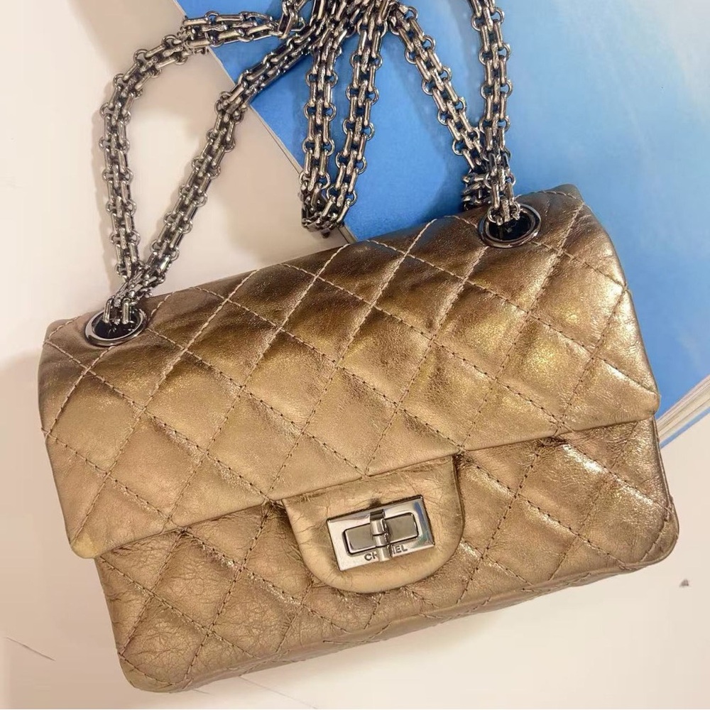 Chanel 2.55 Mini Reissue 224 Double flap Bag Bronze